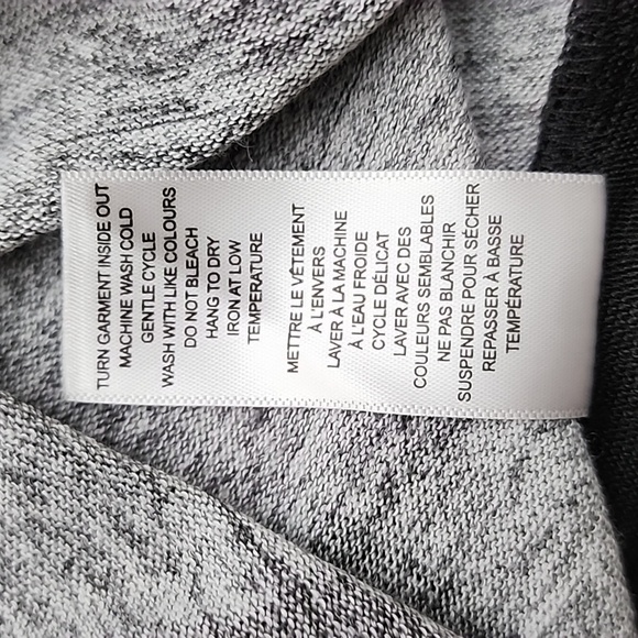 Cleo Petites Long Button Up Black White Shirt Soft Stretch Size Medium - Picture 10 of 12